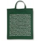 Platnena torba sa motivom nota - zelena